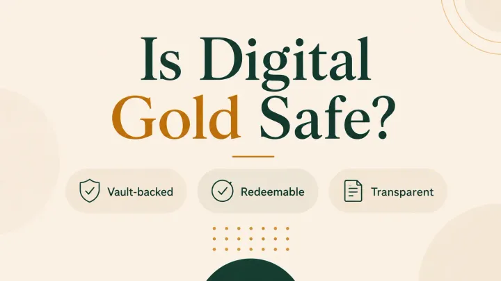 A secured vault door with fine gold bars inside, representing how digital gold is stored and protected in Pakistan